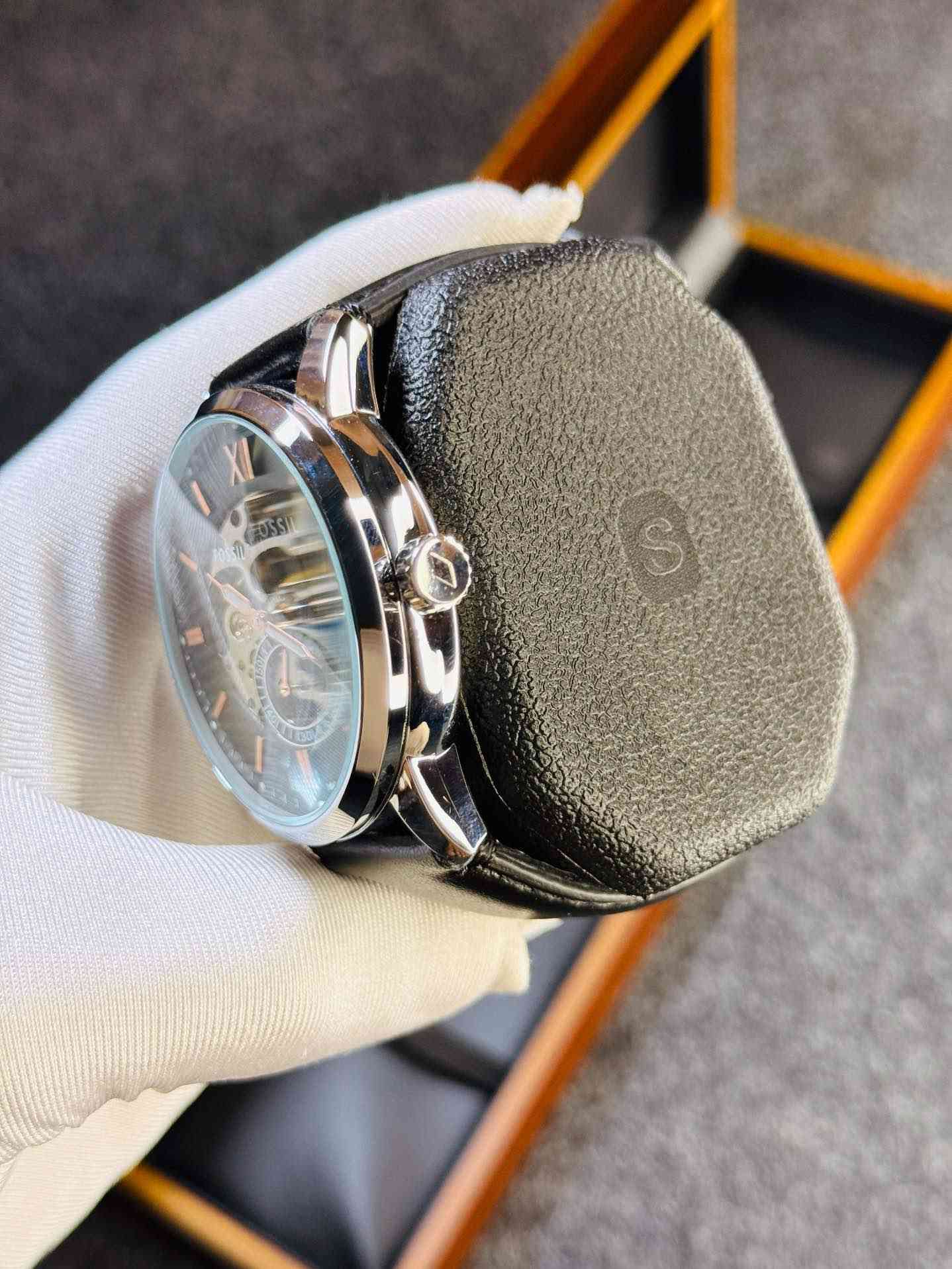 Fossil Townsman Skeleton Dial Automatic Men's Watch